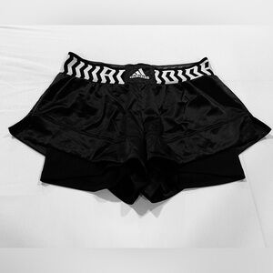 Adidas Women's Black and White Athletic Shorts